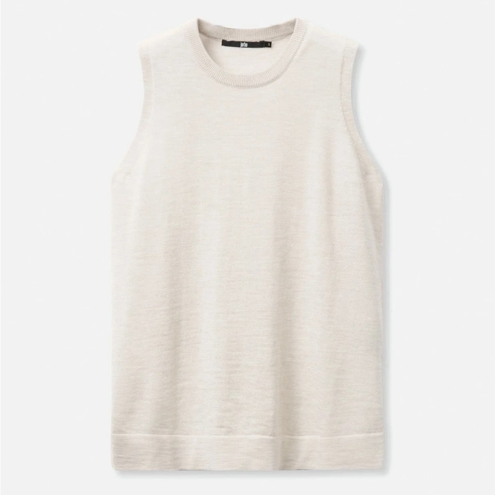 Elegant Cream Wool & Cashmere Tank